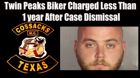 Ledbetter, a Texas biker charged in neighboring county one year after his WACO Texas trial was dismissed.